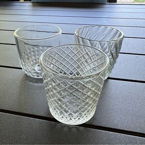 Glass Candle Holders set of 3